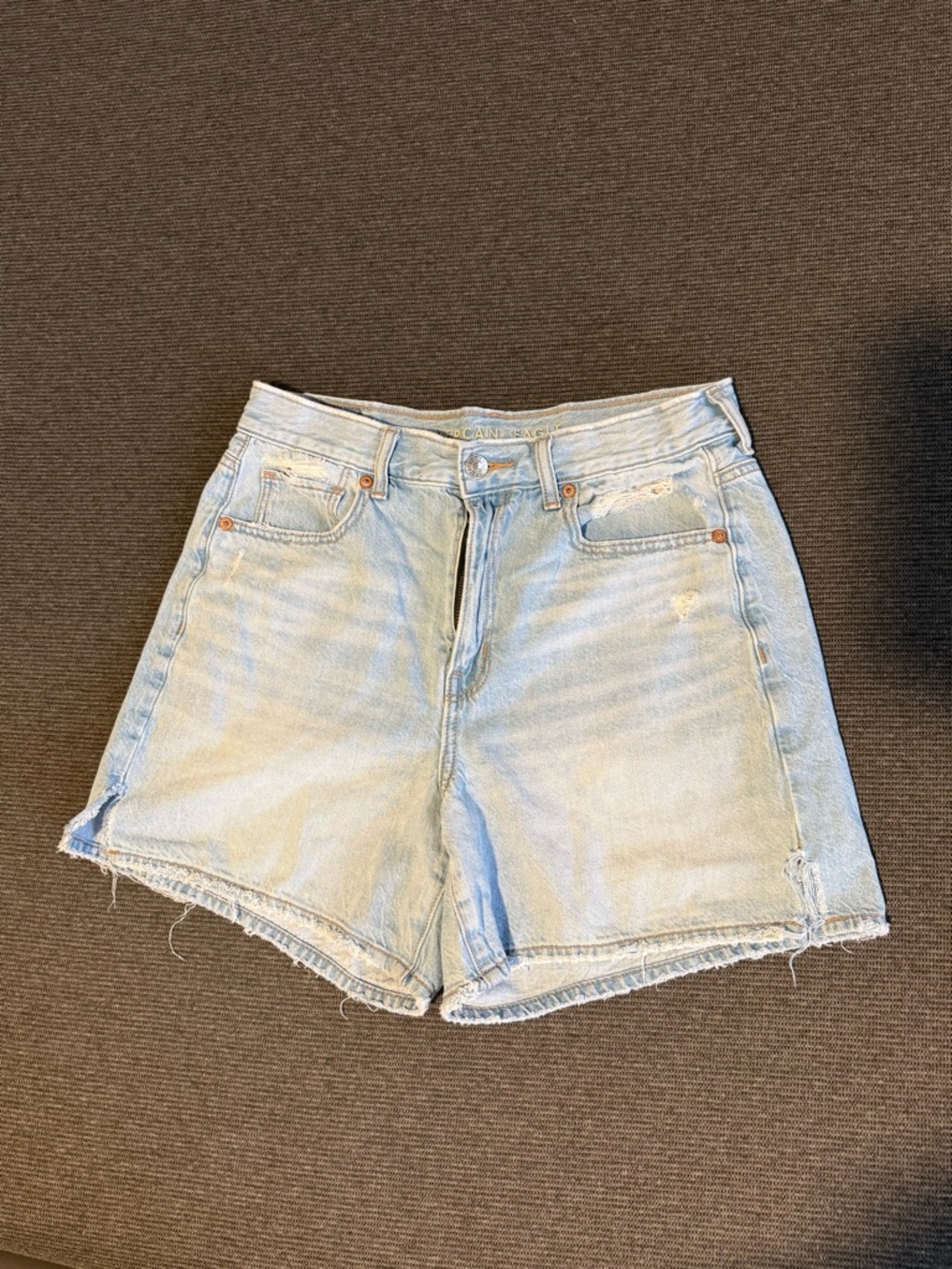 American Eagle Outfitters Light Wash High-Rise Denim Shorts